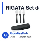 RIGATA Set de couverts en PP - Miniature 6