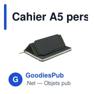 Cahier A5 personnalisable avec support de téléphone - RINBOOKavec logo - Miniature 2