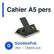 Cahier A5 personnalisable avec support de téléphone - RINBOOKavec logo - Miniature 6