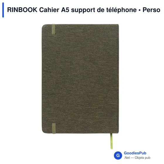 Cahier A5 personnalisable avec support de téléphone - RINBOOKavec logo - Image 7