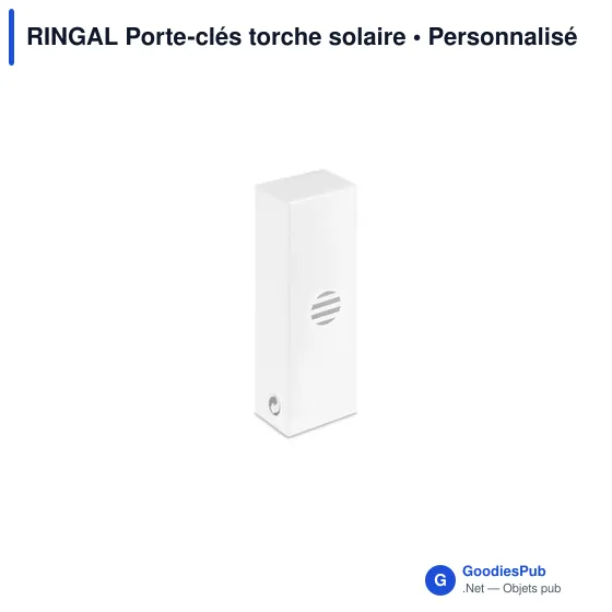 Porte-clés torche solaire personnalisable avec logo - Image 2