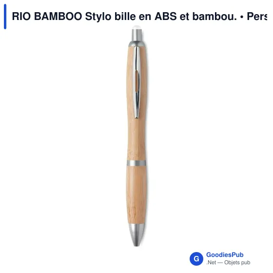 RIO BAMBOO Stylo bille en ABS et bambou. - Image 3