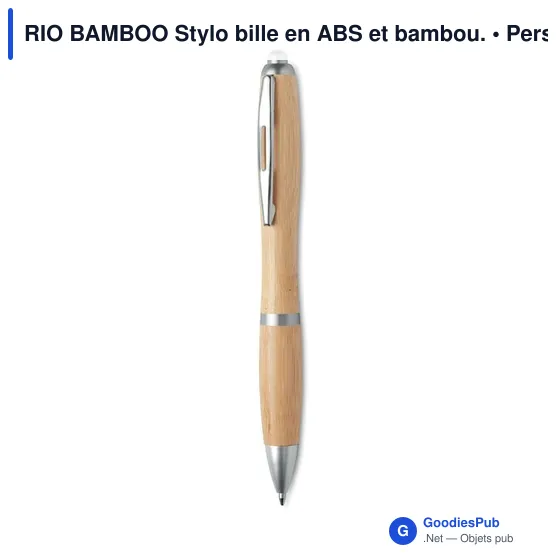 RIO BAMBOO Stylo bille en ABS et bambou. - Image 4