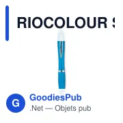 RIOCOLOUR Stylo bille à l'encre bleue. - Miniature 3