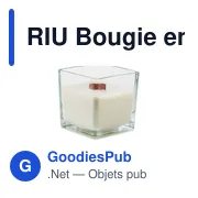 Bougie en cire végétale personnalisable avec logo - RIU - Miniature 1