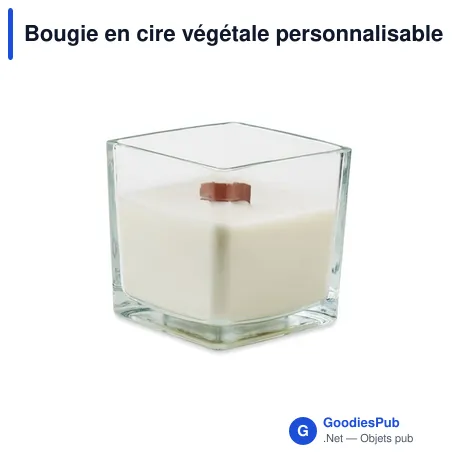 Bougie en cire végétale personnalisable avec logo - RIU