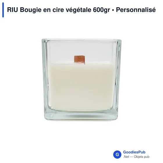 Bougie en cire végétale personnalisable avec logo - RIU - Image 5