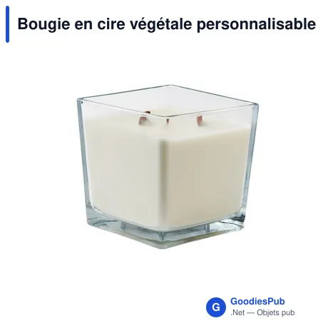 Bougie en cire végétale personnalisable avec logo - RIUADA