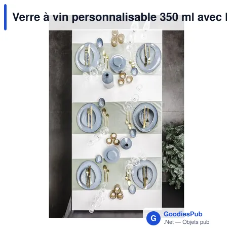 Verre à vin personnalisable 350 ml avec logo - Riviera