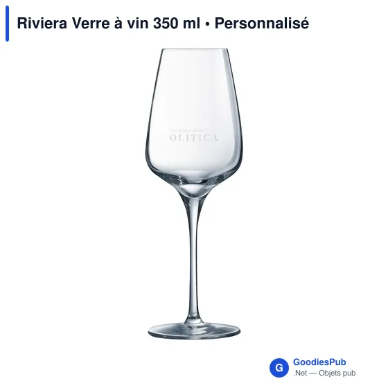 Verre à vin personnalisable 350 ml avec logo - Riviera - Image 2