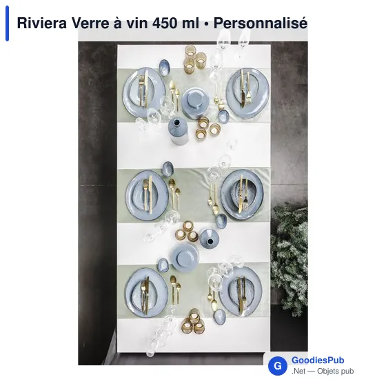 Verre à vin personnalisable Riviera avec logo - 450 ml - Image 1
