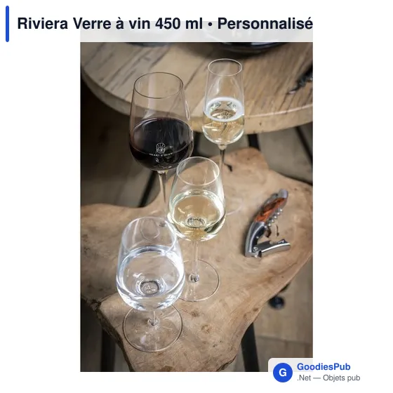 Verre à vin personnalisable Riviera avec logo - 450 ml - Image 3