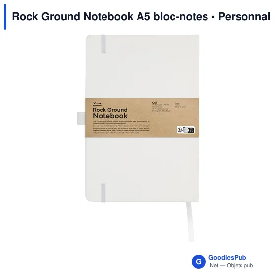 Carnet A5 personnalisable Rock Ground avec logo - Image 1