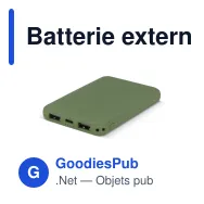 Batterie externe personnalisable 5000 mAh en R-ABS avec logo - Rock - Miniature 2