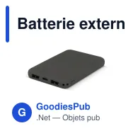 Batterie externe personnalisable 5000 mAh en R-ABS avec logo - Rock - Miniature 4