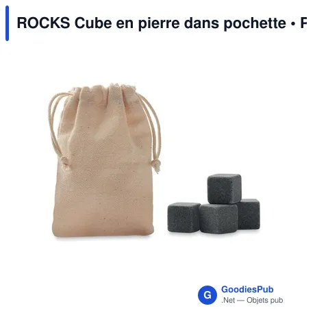 ROCKS Cube en pierre dans pochette