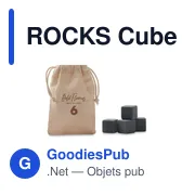 ROCKS Cube en pierre dans pochette - Miniature 2