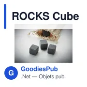 ROCKS Cube en pierre dans pochette - Miniature 3