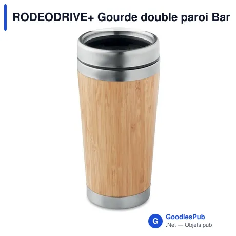 RODEODRIVE+ Gourde double paroi Bambou 400ml