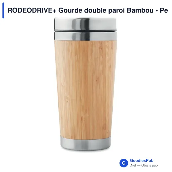 RODEODRIVE+ Gourde double paroi Bambou 400ml - Image 2