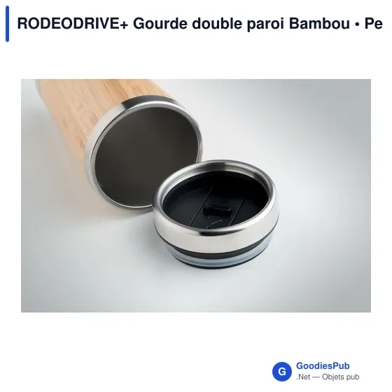 RODEODRIVE+ Gourde double paroi Bambou 400ml - Image 4