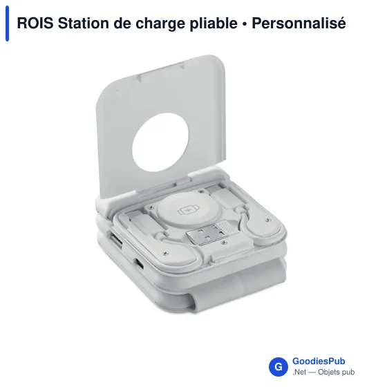 Station de charge personnalisable ROIS avec logo - 3 points de charge - Image 4