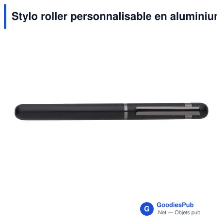 Stylo roller personnalisable en aluminium et laiton avec logo - Bridge