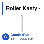 Stylo roller personnalisable Kasty avec logo - bleu - Miniature 1