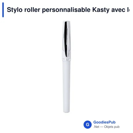 Stylo roller personnalisable Kasty avec logo - bleu