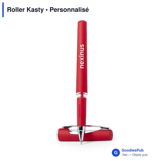 Stylo roller personnalisable Kasty avec logo - bleu - Image 11