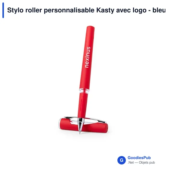 Stylo roller personnalisable Kasty avec logo - bleu - Image 12