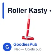 Stylo roller personnalisable Kasty avec logo - bleu - Miniature 3