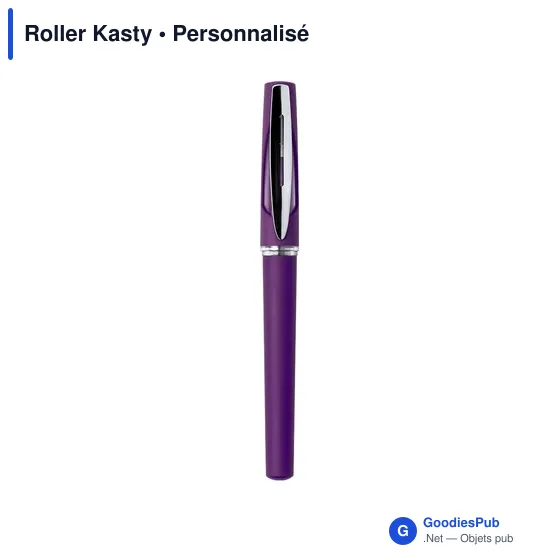 Stylo roller personnalisable Kasty avec logo - bleu - Image 4