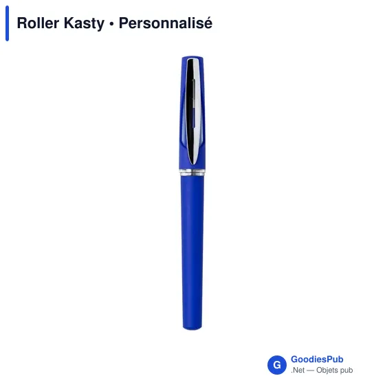 Stylo roller personnalisable Kasty avec logo - bleu - Image 7