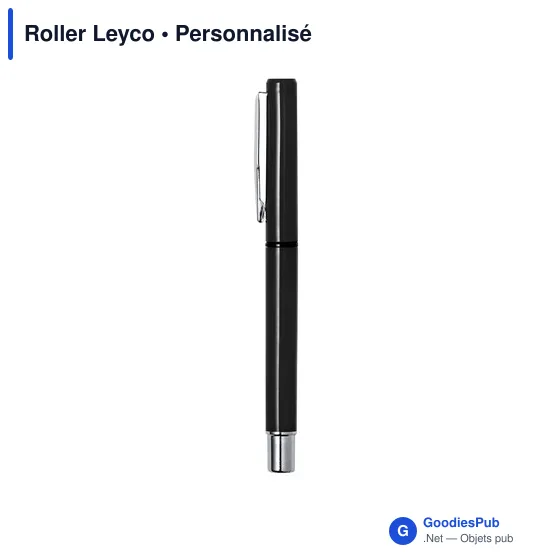 Stylo roller personnalisable Leyco avec logo - Jaune - Image 1