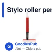 Stylo roller personnalisable Leyco avec logo - Jaune - Miniature 2