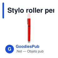 Stylo roller personnalisable Leyco avec logo - Jaune - Miniature 3