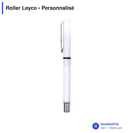 Stylo roller personnalisable Leyco avec logo - Jaune - Image 5
