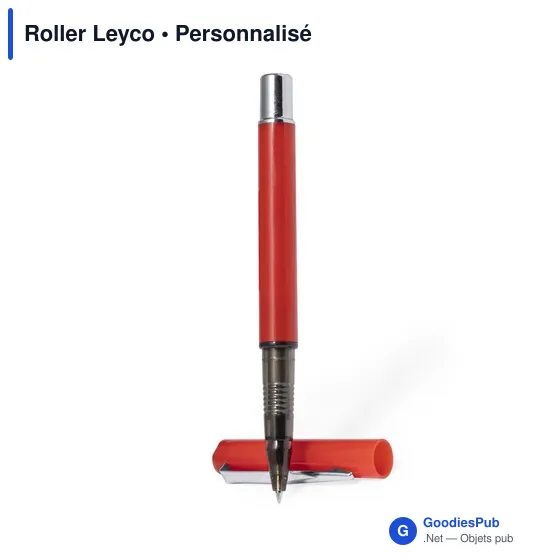 Stylo roller personnalisable Leyco avec logo - Jaune - Image 10