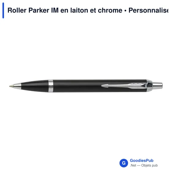 Stylo roller personnalisable Parker IM avec logo en laiton et chrome - Image 11