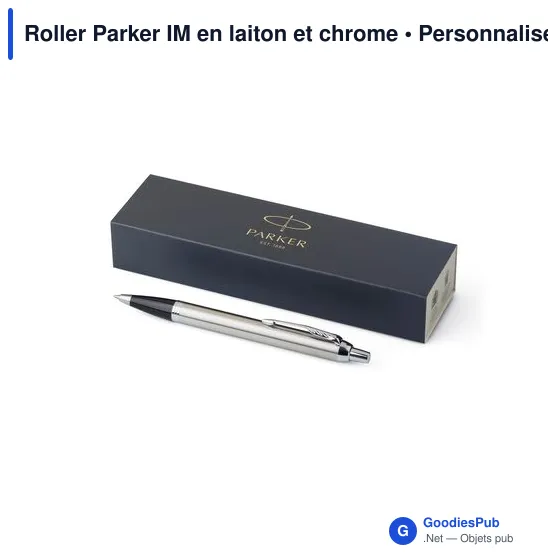Stylo roller personnalisable Parker IM avec logo en laiton et chrome - Image 12