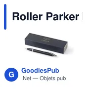 Stylo roller personnalisable Parker IM avec logo en laiton et chrome - Miniature 3