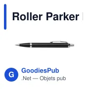 Stylo roller personnalisable Parker IM avec logo en laiton et chrome - Miniature 4