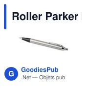 Stylo roller personnalisable Parker IM avec logo en laiton et chrome - Miniature 7