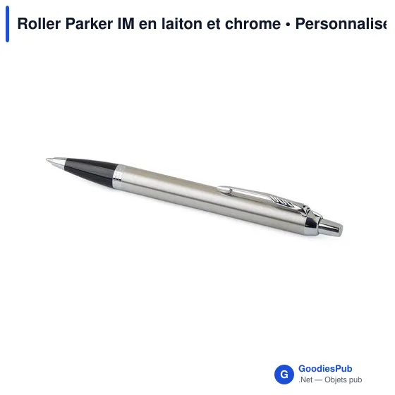 Stylo roller personnalisable Parker IM avec logo en laiton et chrome - Image 7