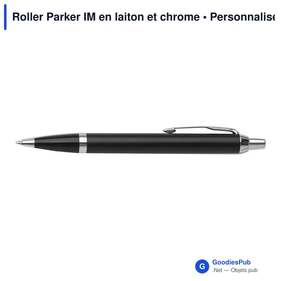 Stylo roller personnalisable Parker IM avec logo en laiton et chrome - Image 9