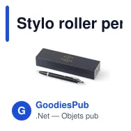 Stylo roller personnalisable Parker IM avec logo en laiton et chrome - Miniature 10