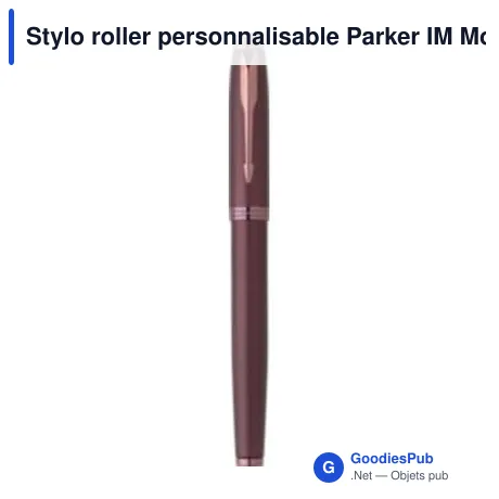 Stylo roller personnalisable Parker IM Monochrome avec logo