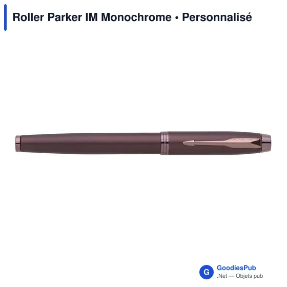 Stylo roller personnalisable Parker IM Monochrome avec logo - Image 2