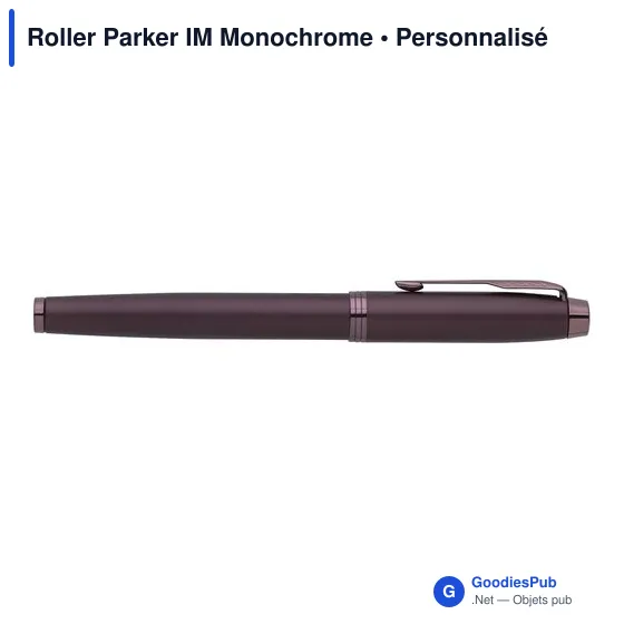 Stylo roller personnalisable Parker IM Monochrome avec logo - Image 7